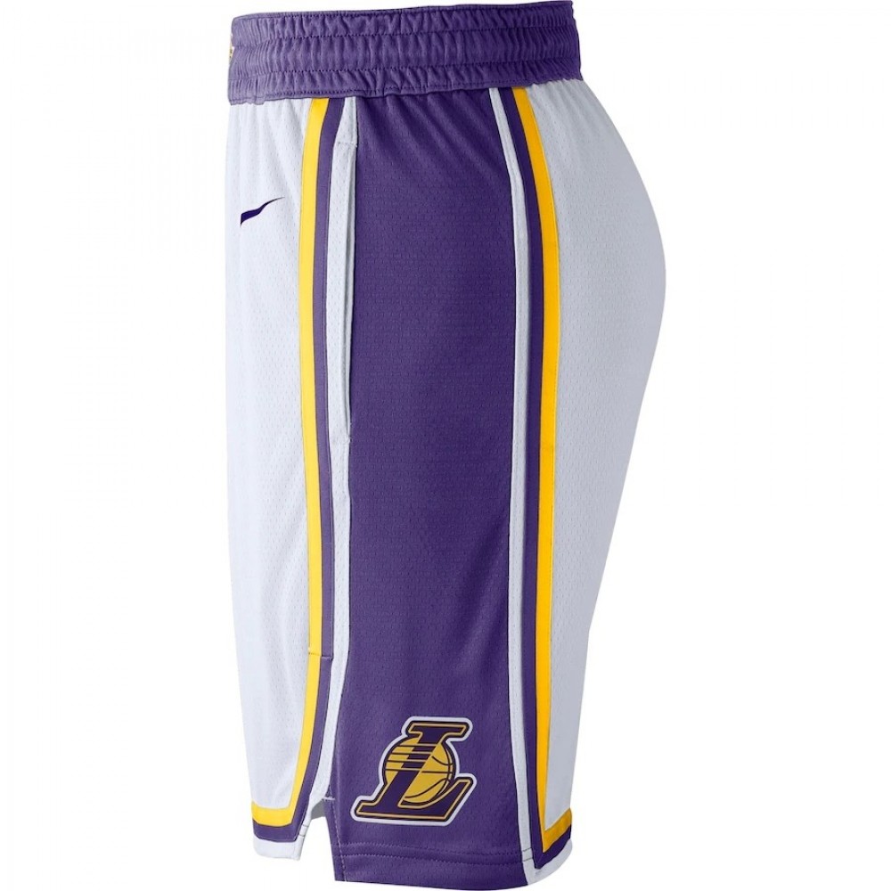 Men's Los Angeles Lakers Nike White 2019/20 Swingman Short - Association Edition - Image 2