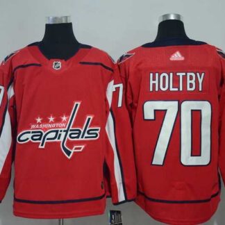 Washington Capitals #70 Braden Holtby Red Adidas Stitched Jersey