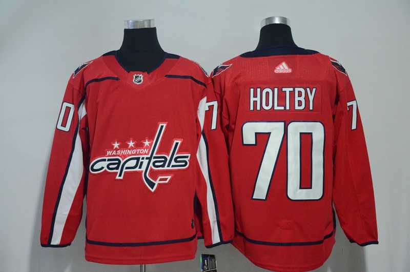 game‑ Washington Capitals #70 Braden Holtby Red Adidas Stitched Jersey ‑wear