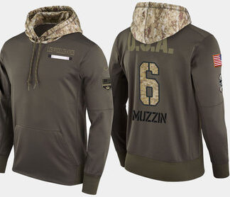 Nike Los Angeles Kings 6 Jake Muzzin Olive Salute To Service Pullover Hoodie
