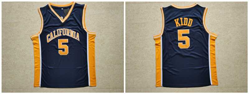 California Golden Bears 5 Jason Kidd Navy College Basketball Jersey