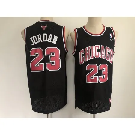 Men's Chicago Bulls #23 Michael Jordan Black Stitched Jersey MTWA