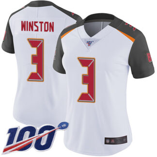 Nike Tampa Bay Buccaneers #3 Jameis Winston White Women’s Stitched NFL 100th Season Vapor Limited Jersey