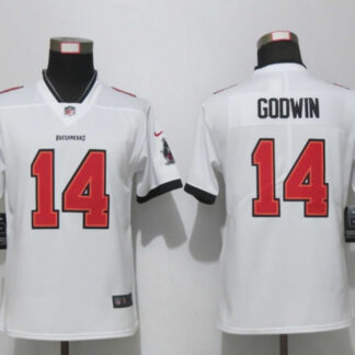 Women Nike Tampa Bay Buccaneers 14 Godwin White Alternate Vapor Limited Jersey