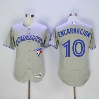 Toronto Blue Jays #10 Edwin Encarnacion Gray 2016 Flexbase Collection Stitched Jersey