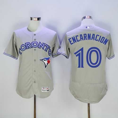 Toronto Blue Jays #10 Edwin Encarnacion Gray 2016 Flexbase Collection Stitched Jersey