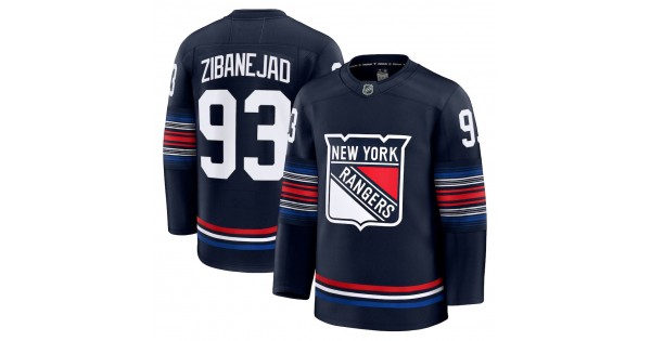 Men's New York Rangers Mika Zibanejad Navy Alternate Premium Jersey - Image 2