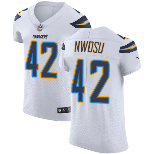 Nike Los Angeles Chargers #42 Uchenna Nwosu White Men’s Stitched NFL Vapor Untouchable Elite Jersey
