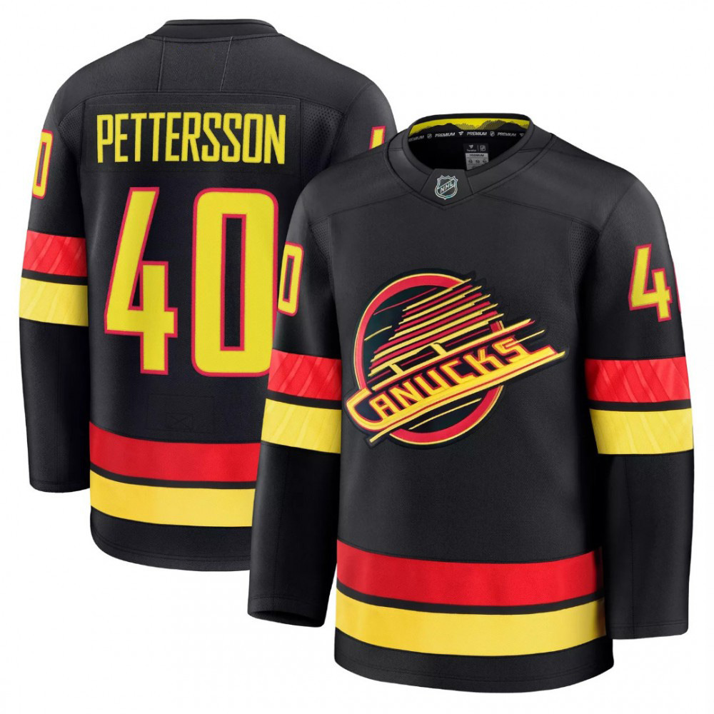 Vancouver Canucks Elias Pettersson #40 Black Alternate Premium Jersey