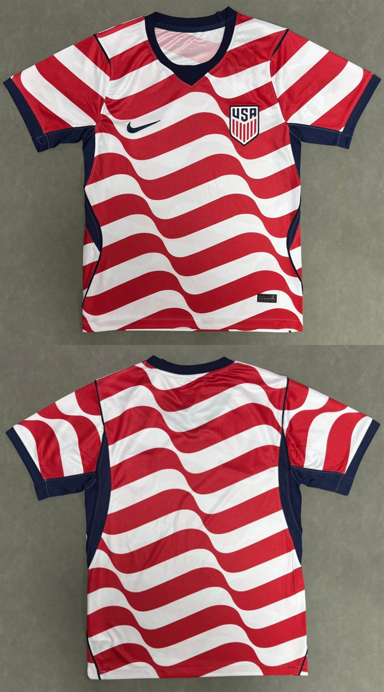 Men's United States Blank Red White Home Jersey