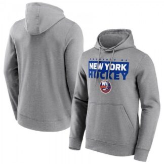 New York Islanders Fanatics Branded Gain Ground Hoodie - Sports Grey