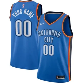 Men's Oklahoma City Thunder Blue Swingman Icon Edition Custom Jersey