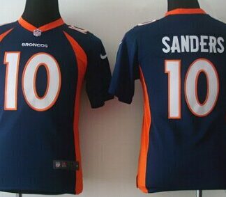 Nike Denver Broncos #10 Emmanuel Sanders 2013 Blue Game Kids Jersey