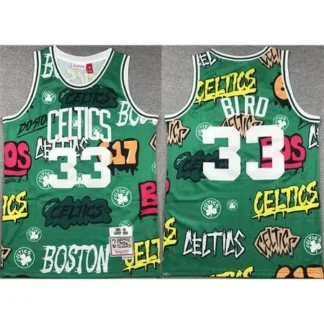 Men's Boston Celtics #33 Larry Bird Green 1995-96 Throwback Stitched Jersey N49H