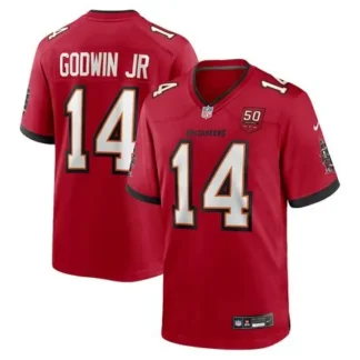 Men's Tampa Bay Buccaneers #14 Chris Godwin Jr. Red 50th Anniversary Game Jersey