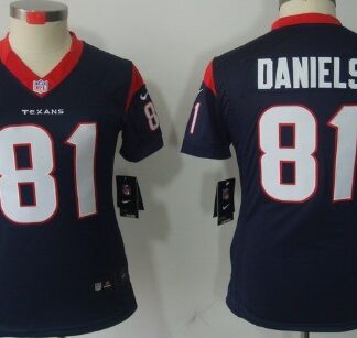 Women's Nike Limited Houston Texans #81 Owen Daniels Blue Jerseys