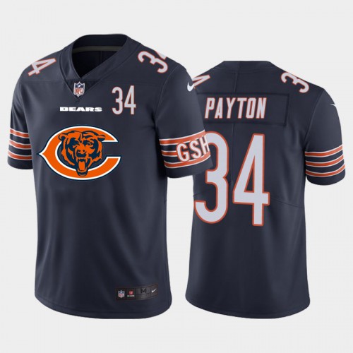 Chicago Chicago Bears #34 Walter Payton Navy Blue Men’s Nike Big Team Logo Player Vapor Limited NFL Jersey