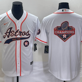 Men's Houston Astros White Team Big Logo Cool Base Stitched Baseball Jersey4