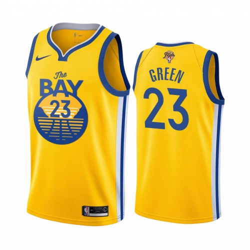 Nike Golden State Warriors #23 Draymond Green Youth 2022 NBA Finals Youth Yellow The Bay City Edition Jersey Youth