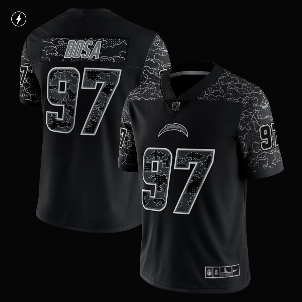 Joey Bosa Los Angeles Chargers Nike RFLCTV Limited Jersey - Black - Image 2