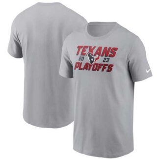 Men's Houston Texans Gray 2023 Playoffs Iconic T-Shirt