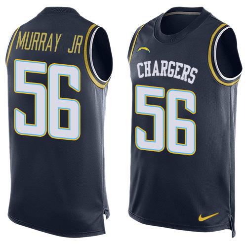 Nike Los Angeles Chargers #56 Kenneth Murray Jr Navy Blue Team Color Men’s Stitched NFL Limited Tank Top Jersey