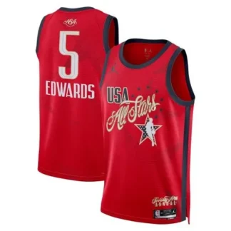 Youth 2026 NBA All-Star #5 Anthony Edwards Red Game Swingman Jersey