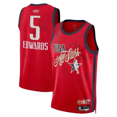 Youth 2026 NBA All-Star #5 Anthony Edwards Red Game Swingman Jersey