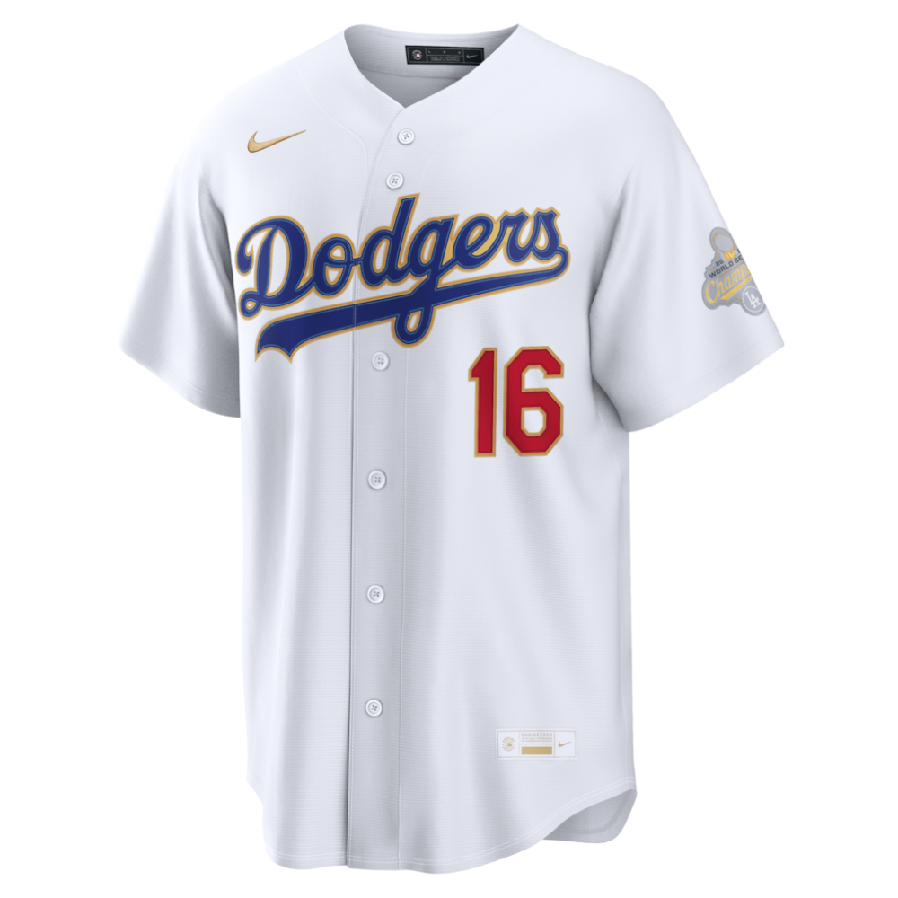 Will Smith Los Angeles Dodgers Nike 2026 Gold Collection Stadium Jersey - White - Image 2