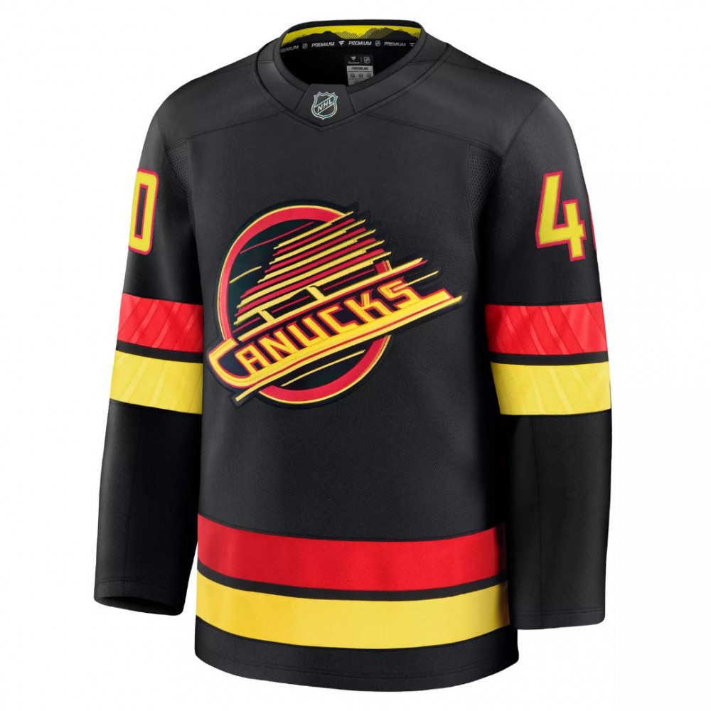 Vancouver Canucks Elias Pettersson #40 Black Alternate Premium Jersey - Image 2