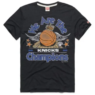 Men's New York Knicks x Queen Homage Charcoal 2026 NBA Finals Champions Tri-Blend T-Shirt