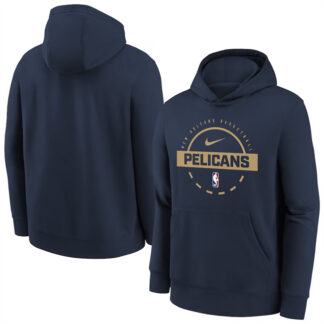 Men's New Orleans Pelicans Navy 2025-26 Practice Club Pullover Hoodie