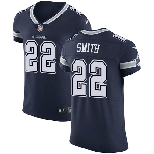 Nike Dallas Cowboys #22 Emmitt Smith Navy Blue Team Color Men’s Stitched NFL Vapor Untouchable Elite Jersey