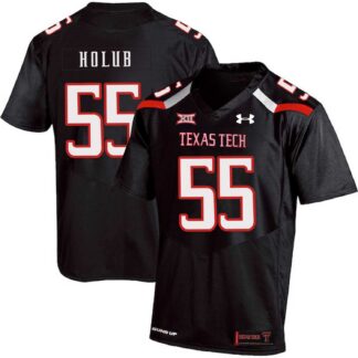 Texas Tech Red Raiders 55 E.J. Holub Black College Football Jersey Dzhi