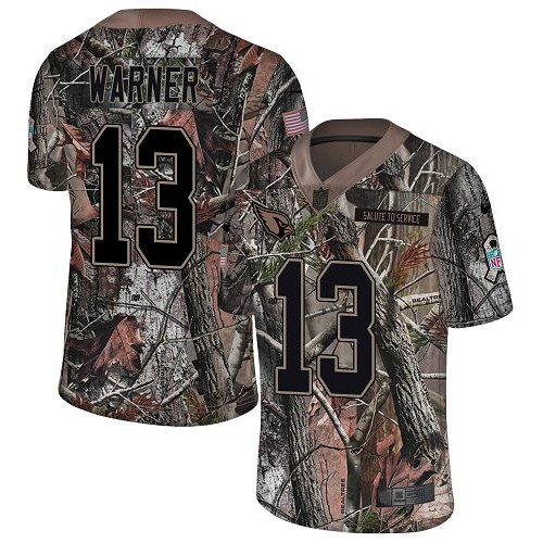 Nike Arizona Cardinals #13 Kurt Warner Camo Youth Stitched NFL Limited Rush Realtree Jersey