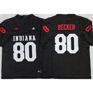 Men's Indiana Hoosiers #80 Charlie Becker Black Vapor F.U.S.E. Limited Jersey