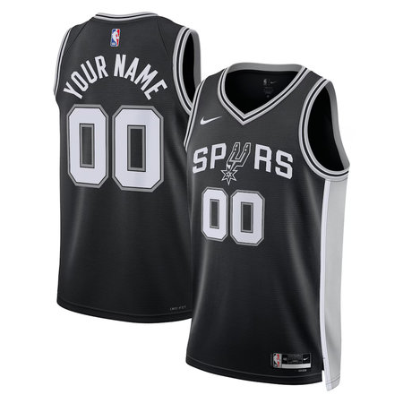 Women's San Antonio Spurs Nike Black Swingman Icon Edition Custom Jersey