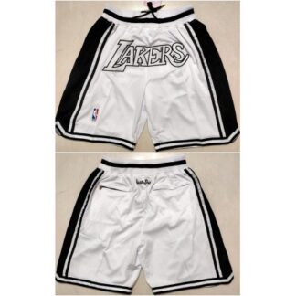 Men's Los Angeles Lakers White Shorts (Run Small) VRY0