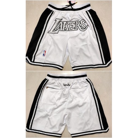Men's Los Angeles Lakers White Shorts (Run Small) VRY0