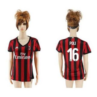 Women’s AC Milan #16 Poli Home Soccer Club Jersey