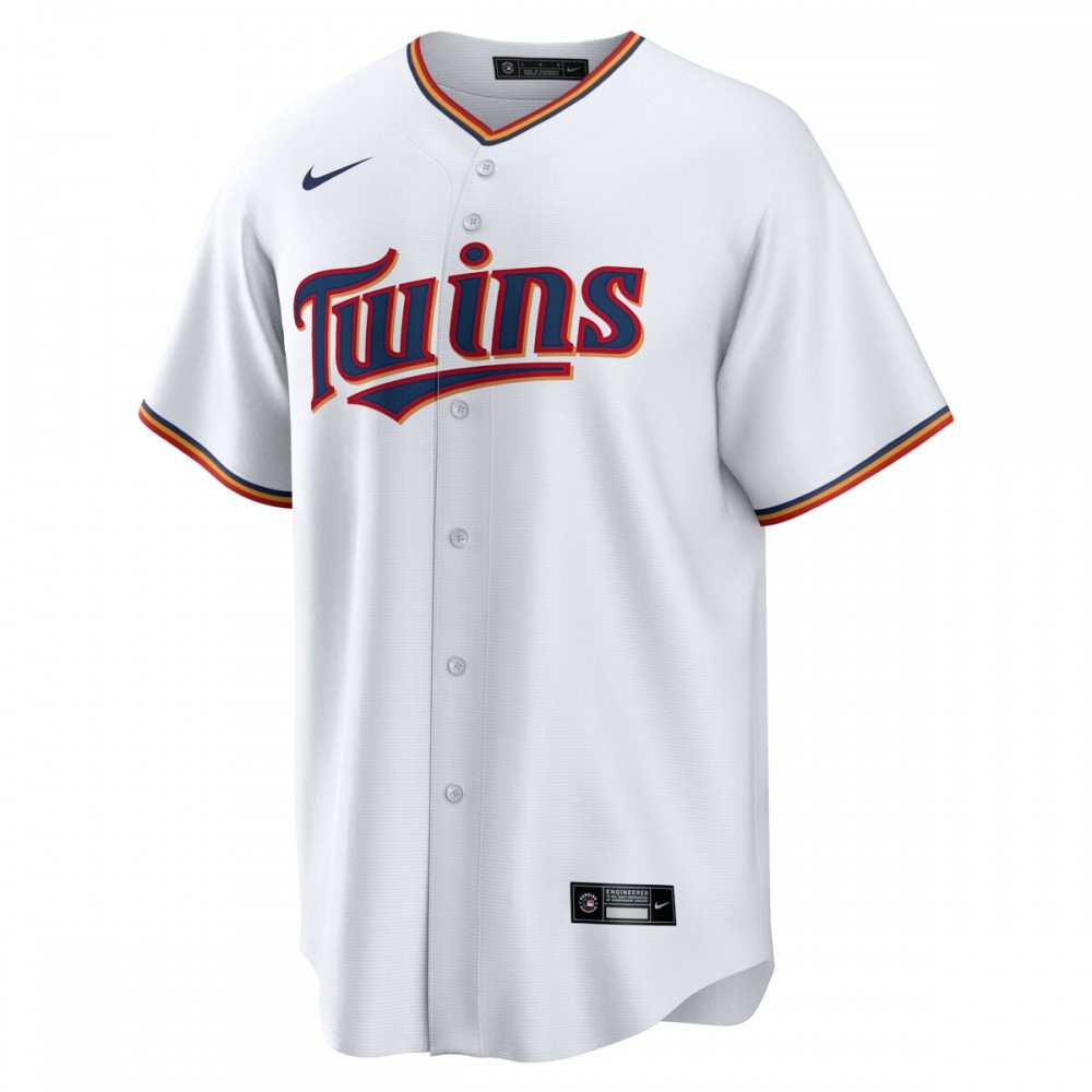 Minnesota Twins Nike Home Blank Replica Jersey - White - Image 2