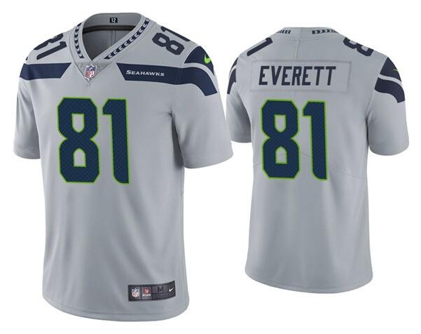 Nike Seahawks 81 Gerald Everett Gray Vapor Untouchable Limited Jersey Dzhi