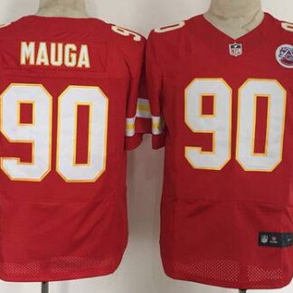 Men's Kansas City Chiefs #90 Josh Mauga Nike Red Elite Jersey