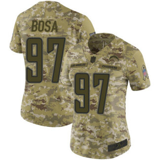 Nike Los Angeles Chargers #97 Joey Bosa Camo Women’s Stitched NFL Limited 2018 Salute to Service Jersey