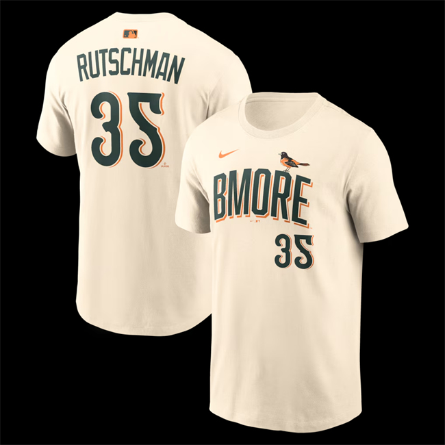 Men's Baltimore Orioles #35 Adley Rutschman Natural 2026 City Connect T-Shirt