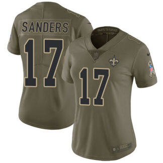 Nike New Orleans Saints #17 Emmanuel Sanders Olive Women’s Stitched NFL Limited 2017 Salute To Service Jersey