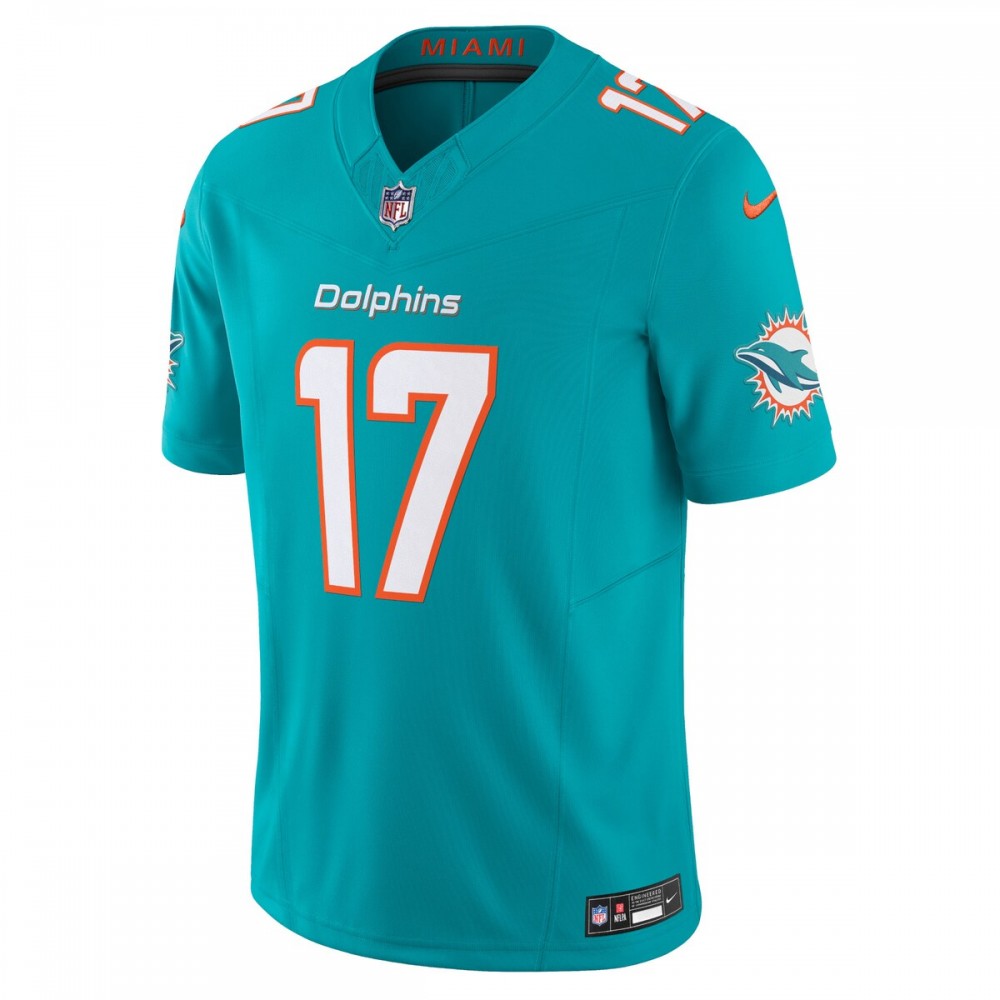 Jaylen Waddle Miami Dolphins Nike Vapor F.U.S.E. Limited Jersey - Aqua - Image 2