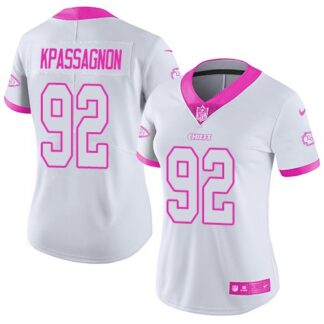 Nike Kansas City Chiefs #92 Tanoh Kpassagnon White/Pink Women’s Stitched NFL Limited Rush Fashion Jersey