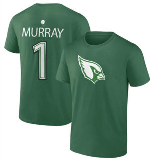 Men's Arizona Cardinals #1 Kyler Murray Green St. Patrick's Day Icon Player T-Shirt