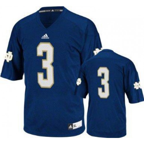 Notre Dame Fighting Irish 3 Joe Montana Blue Techfit College Football NCAA Jersey